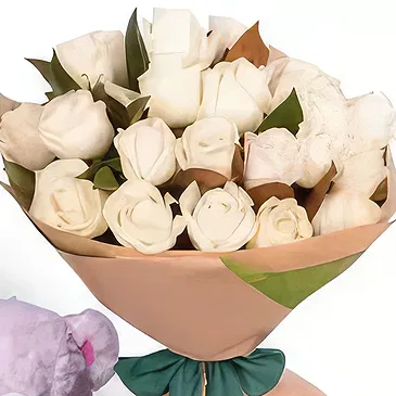 fleuriste fleurs de Cabanatuan- Blanc silencieux Bouquet/Arrangement floral