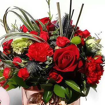 Buangkok flowers  -  Xmas Musical Present Flower Bouquet/Arrangement