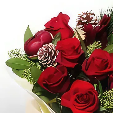 Buangkok flowers  -  Stylish Red Christmas Roses Flower Bouquet/Arrangement