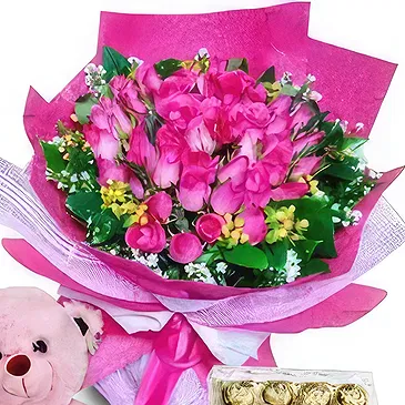 flores de Bongabon- Caixa Secreta Bouquet/arranjo de flor
