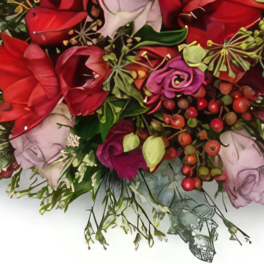 fleuriste fleurs de Lausanne- Ensemble Romantique Bouquet/Arrangement floral