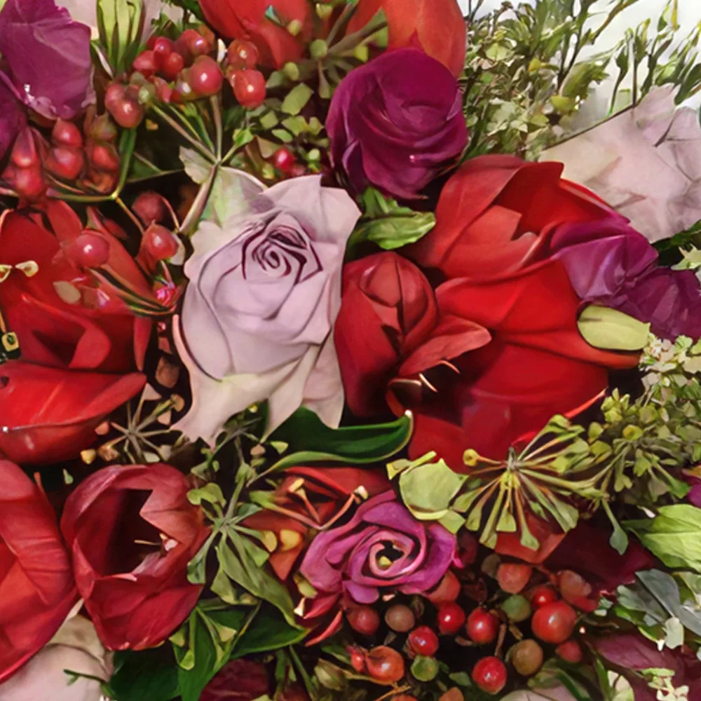 ליכטנשטיין פרחים- אנסמבל רומנטי זר פרחים/סידור פרחים
