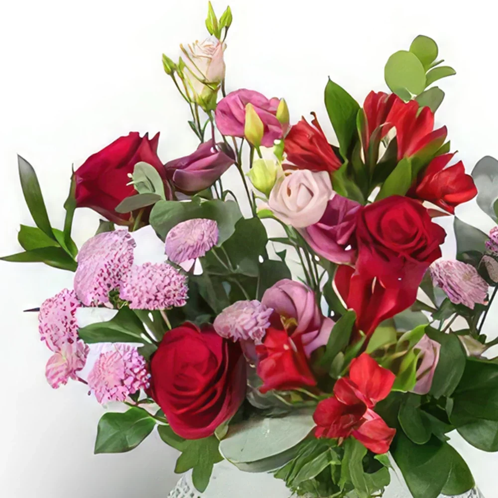 ดอกไม้ ออสโล - ชมพู แดง เอลิแกนซ์ ช่อดอกไม้/การจัดวางดอกไม้