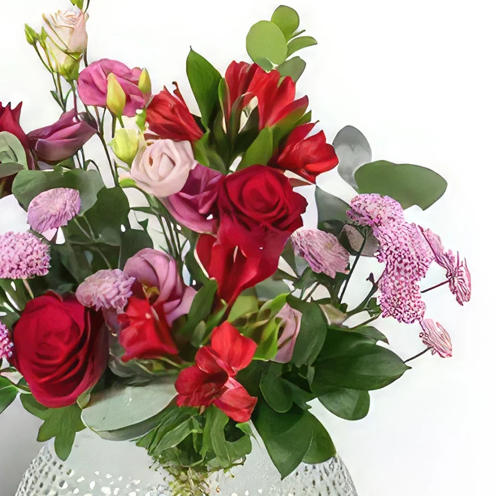 ดอกไม้ ออสโล - ชมพู แดง เอลิแกนซ์ ช่อดอกไม้/การจัดวางดอกไม้