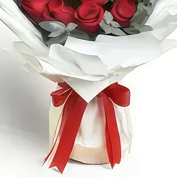 Buangkok flowers  -  15 Red Roses Flower Bouquet/Arrangement