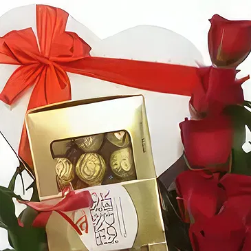 St. Maarten flowers  -  Love Journey with Roses Flower Bouquet/Arrangement