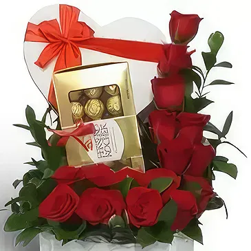St. Maarten flowers  -  Love Journey with Roses Flower Bouquet/Arrangement