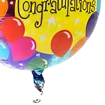 fleuriste fleurs de Tuzi- Félicitations Ballon Bouquet/Arrangement floral