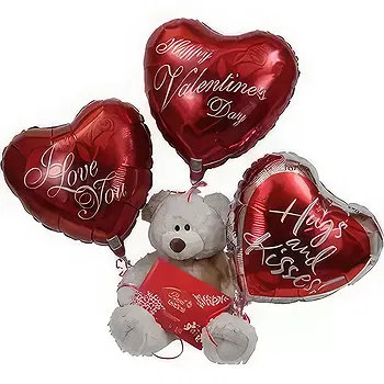 Fukushima bunga- Balon coklat Teddy Bunga Pengiriman