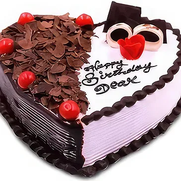 Rājbirāj flowers  -  Sweet Heart Cake Flower Bouquet/Arrangement