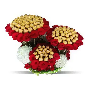 Chingangbam Leikai flowers  -  Luxury Triple Delight Flower Bouquet/Arrangement