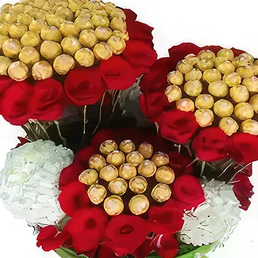 Chingangbam Leikai flowers  -  Luxury Triple Delight Flower Bouquet/Arrangement