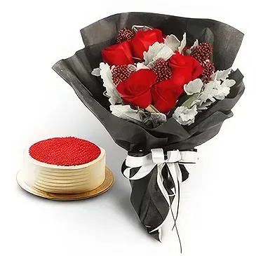 Mankhan flowers  -  Velvet Touch Flower Bouquet/Arrangement