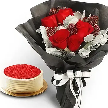 Mankhan flowers  -  Velvet Touch Flower Bouquet/Arrangement