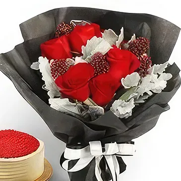Mankhan flowers  -  Velvet Touch Flower Bouquet/Arrangement