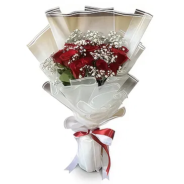 Nepal flowers  -  Deep Red Flower Bouquet/Arrangement