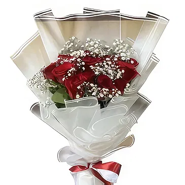 Nepal flowers  -  Deep Red Flower Bouquet/Arrangement