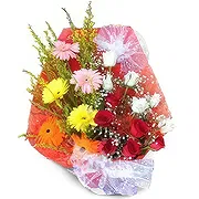 Nepal online Florist -  Bright Basket Bouquet