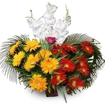 Nepal flowers  -  Gorgeous Basket Flower Bouquet/Arrangement