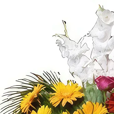 Nepal flowers  -  Gorgeous Basket Flower Bouquet/Arrangement