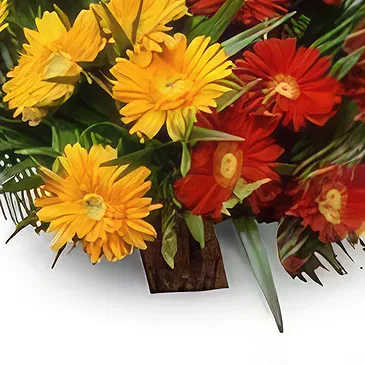 Nepal flowers  -  Gorgeous Basket Flower Bouquet/Arrangement