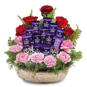 Nepal flowers  -  Romantic Combination Flower Bouquet/Arrangement