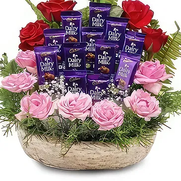 Nepal flowers  -  Romantic Combination Flower Bouquet/Arrangement
