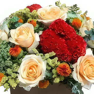 Adma flowers  -  Peachy Flower Bouquet/Arrangement