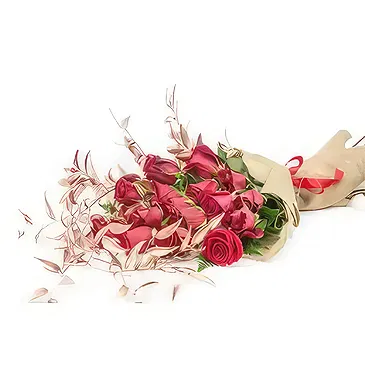 An-Najadah blomster- Rød fløyel Blomsterarrangementer bukett