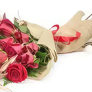 An-Najadah blomster- Rød fløyel Blomsterarrangementer bukett