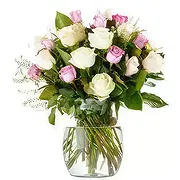 Kolding online Blomsterhandler - Buket af farverige roser Buket
