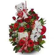Little Bay online Florist - Teddy’s Secret Garden Bouquet
