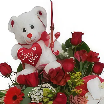 St. Maarten flowers  -  Teddy’s Secret Garden Flower Bouquet/Arrangement