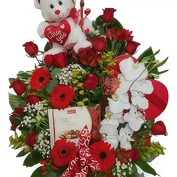 St. Maarten flowers  -  Teddy’s Secret Garden Flower Bouquet/Arrangement