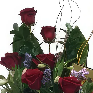 St. Maarten flowers  -  Crimson Caress Flower Bouquet/Arrangement