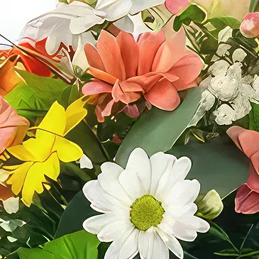 Sa Indioteria blomster- Blossom Bliss Basket Blomsterarrangementer bukett