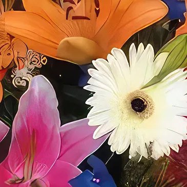 Sa Indioteria blomster- Radiant Ensemble Blomsterarrangementer bukett