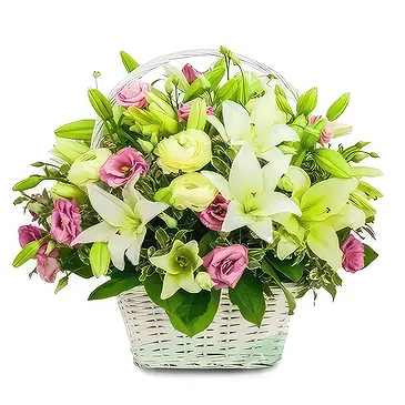 Sa Indioteria blomster- Eleganse kurv Blomsterarrangementer bukett