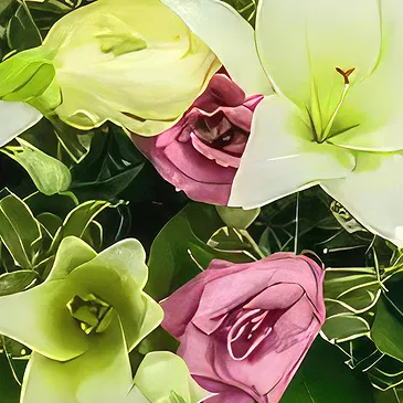 Sa Indioteria blomster- Eleganse kurv Blomsterarrangementer bukett
