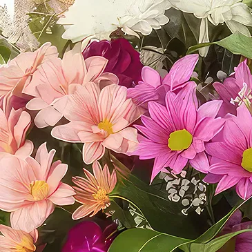 Sa Indioteria blomster- Pink Paradise Pavilion Blomsterarrangementer bukett