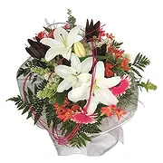 Sa Indioteria Online blomsterbutikk - Eterisk hvit serenade Bukett