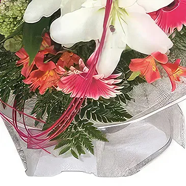 Sa Indioteria blomster- Eterisk hvit serenade Blomsterarrangementer bukett