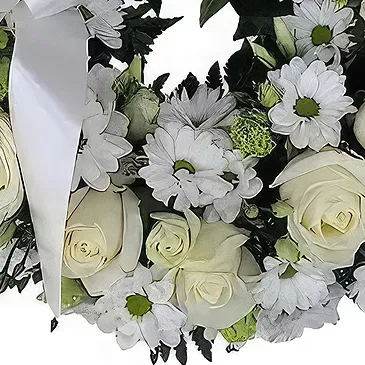 flores Portal Nous floristeria -  Corona funeraria pequeña Ramo de flores/arreglo floral