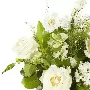 Kolding blomster- Blandede hvide blomster Blomst buket/Arrangement