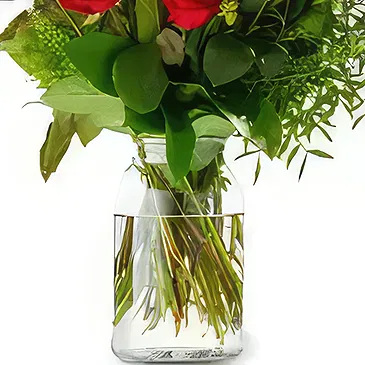 Dänemark Blumen Florist- Süße rote Rose Bouquet/Blumenschmuck