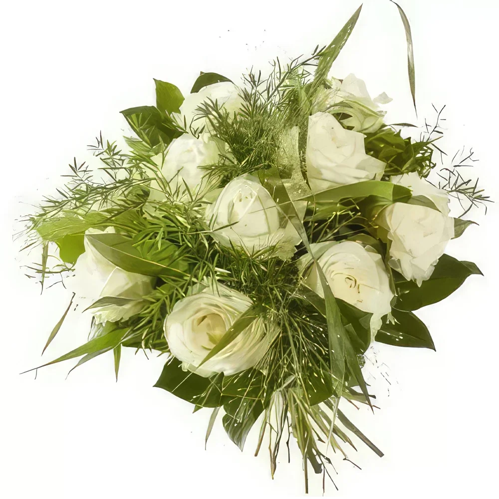 コペンハーゲン 花- 甘い白いバラ 花束/フラワーアレンジメント