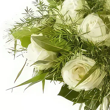 Denmark flowers  -  Sweet white rose Flower Bouquet/Arrangement