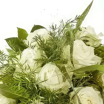 Denmark flowers  -  Sweet white rose Flower Bouquet/Arrangement