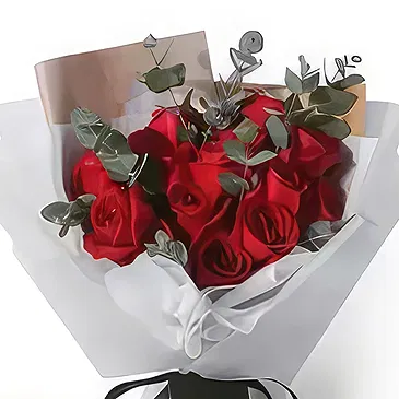 Greens flowers  -  Lady Adoration Flower Bouquet/Arrangement