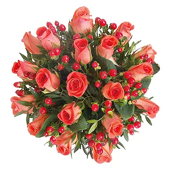 San Marino flowers  -  Orange Rose Centerpiece Flower Delivery